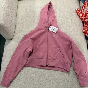 Champion Dusty Rose Athletic Zip-Up Hoodie
